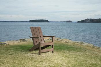 Emmeline Outdoor Adirondack Chairs with Tete-A-Tete Connector - Tony’s Furniture Store & Linen (GA) - Multi Location