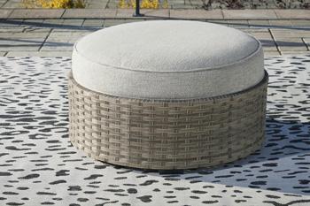 Calworth Outdoor Ottoman with Cushion - Tony’s Furniture Store & Linen (GA) - Multi Location