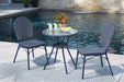 Odyssey Blue Outdoor Table and Chairs (Set of 3) - Tony’s Furniture Store & Linen (GA) - Multi Location