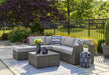 Petal Road Outdoor Loveseat Sectional/Ottoman/Table Set (Set of 4) - Tony’s Furniture Store & Linen (GA) - Multi Location