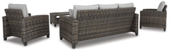 Cloverbrooke 4-Piece Outdoor Conversation Set - Tony’s Furniture Store & Linen (GA) - Multi Location