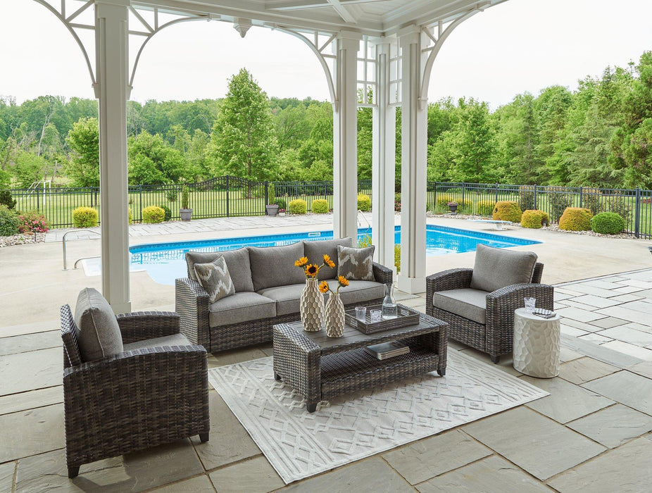 Oasis Court Outdoor Sofa/Chairs/Table Set (Set of 4) - Tony’s Furniture Store & Linen (GA) - Multi Location