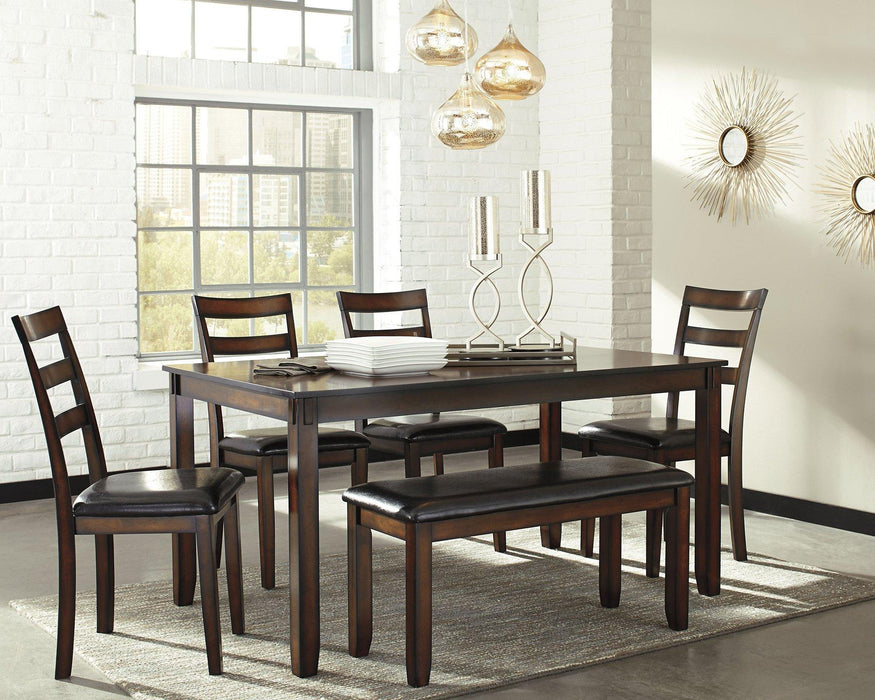 Coviar Dining Table and Chairs with Bench (Set of 6) - Tony’s Furniture Store & Linen (GA) - Multi Location