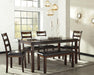Coviar Dining Table and Chairs with Bench (Set of 6) - Tony’s Furniture Store & Linen (GA) - Multi Location