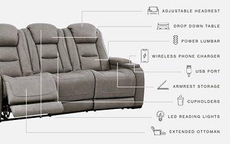 The Man-Den Power Reclining Sofa - Tony’s Furniture Store & Linen (GA) - Multi Location