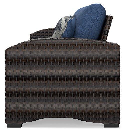 Windglow Outdoor Sofa with Cushion - Tony’s Furniture Store & Linen (GA) - Multi Location