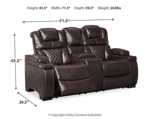 Warnerton Power Reclining Loveseat with Console - Tony’s Furniture Store & Linen (GA) - Multi Location