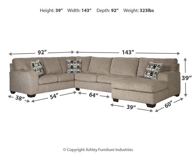 Ballinasloe 3-Piece Sectional with Chaise - Tony’s Furniture Store & Linen (GA) - Multi Location