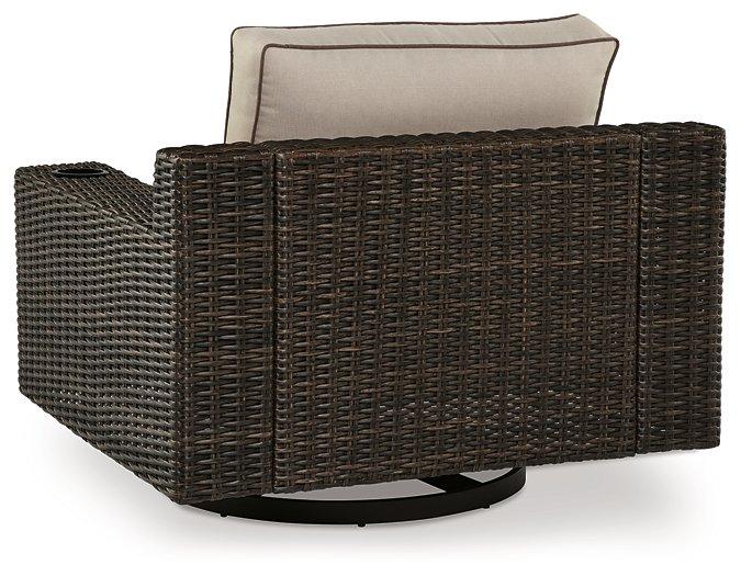 Coastline Bay Outdoor Swivel Lounge with Cushion - Tony’s Furniture Store & Linen (GA) - Multi Location