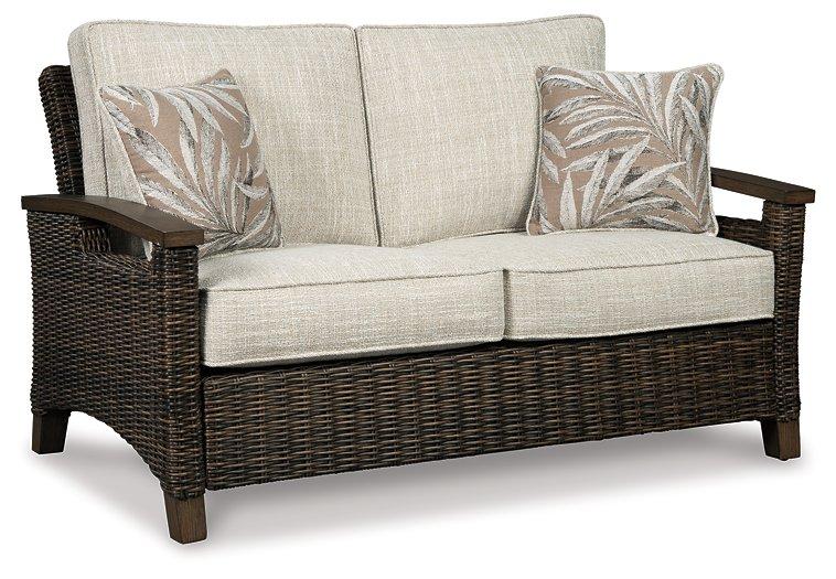 Paradise Trail Outdoor Loveseat, Lounge Chairs and Fire Pit Table - Tony’s Furniture Store & Linen (GA) - Multi Location