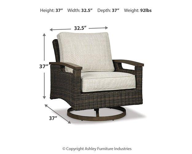 Paradise Trail Paradise Trail Fire Pit Table with 4 Nuvella Swivel Lounge Chairs - Tony’s Furniture Store & Linen (GA) - Multi Location