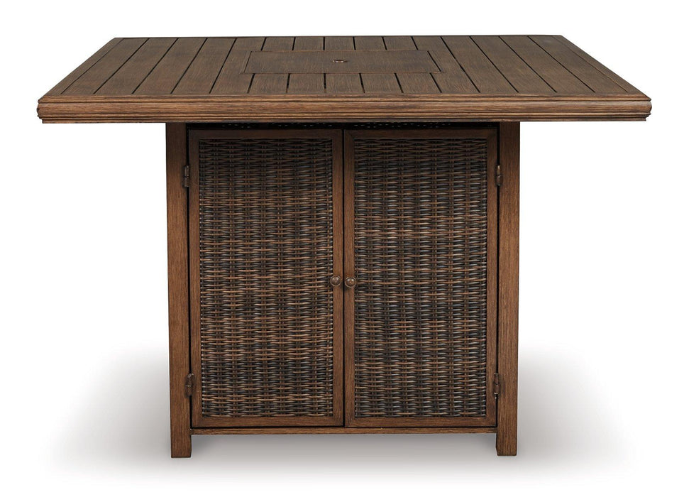 Paradise Trail Outdoor Counter Height Dining Table with 4 Barstools - Tony’s Furniture Store & Linen (GA) - Multi Location