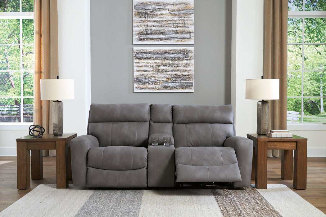 Next-Gen DuraPella Power Reclining Sectional Loveseat with Console - Tony’s Furniture Store & Linen (GA) - Multi Location