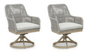 Seton Creek Outdoor Swivel Dining Chair (Set of 2) - Tony’s Furniture Store & Linen (GA) - Multi Location