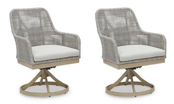 Seton Creek Outdoor Swivel Dining Chair (Set of 2) - Tony’s Furniture Store & Linen (GA) - Multi Location