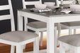 Stonehollow Dining Table and Chairs with Bench (Set of 6) - Tony’s Furniture Store & Linen (GA) - Multi Location