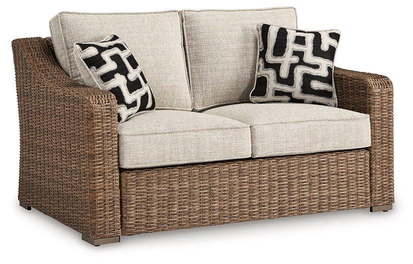 Beachcroft Outdoor Loveseat with Cushion - Tony’s Furniture Store & Linen (GA) - Multi Location