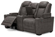 HyllMont Power Reclining Loveseat with Console - Tony’s Furniture Store & Linen (GA) - Multi Location