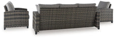 Oasis Court Outdoor Sofa/Chairs/Table Set (Set of 4) - Tony’s Furniture Store & Linen (GA) - Multi Location