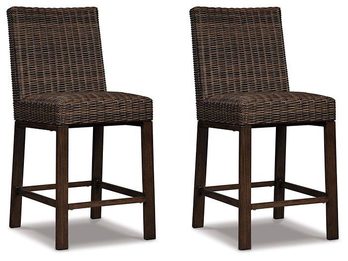 Paradise Trail Outdoor Counter Height Dining Table with 4 Barstools - Tony’s Furniture Store & Linen (GA) - Multi Location