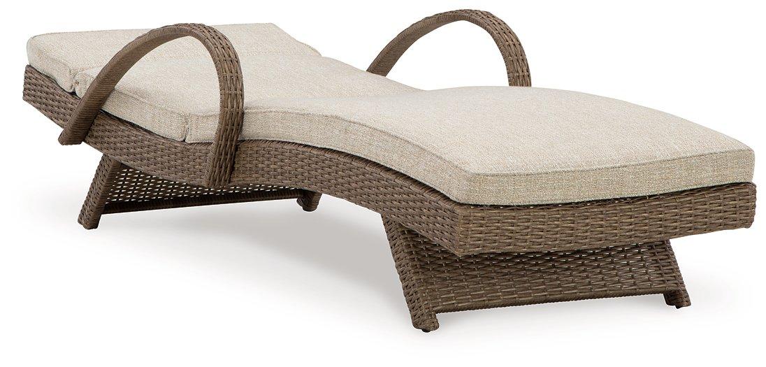 Beachcroft Outdoor Chaise Lounge with Cushion - Tony’s Furniture Store & Linen (GA) - Multi Location
