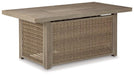 Beachcroft Beachcroft Fire Pit Table with Four Nuvella Swivel Lounge Chairs - Tony’s Furniture Store & Linen (GA) - Multi Location