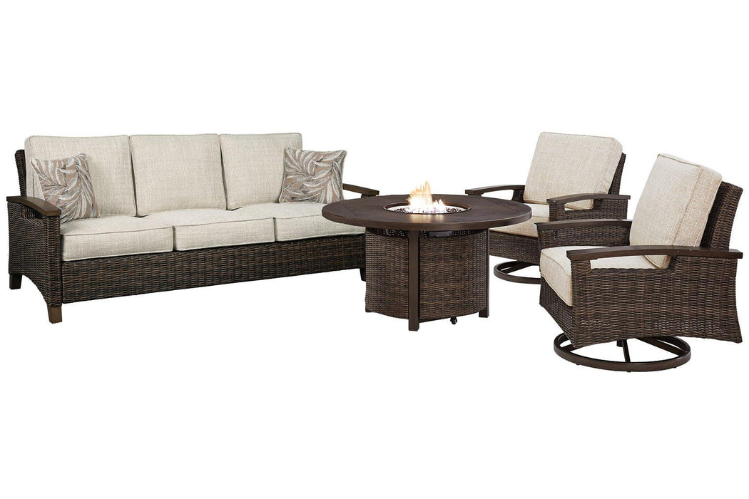 Paradise Trail Outdoor Sofa, Lounge Chairs and Fire Pit Table - Tony’s Furniture Store & Linen (GA) - Multi Location