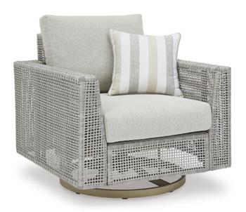 Seton Creek Outdoor Swivel Lounge with Cushion - Tony’s Furniture Store & Linen (GA) - Multi Location