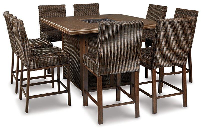 Paradise Trail Outdoor Counter Height Dining Table with 4 Barstools - Tony’s Furniture Store & Linen (GA) - Multi Location