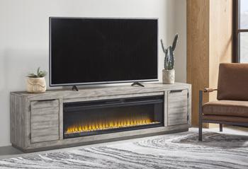 Naydell 92" TV Stand with Electric Fireplace - Tony’s Furniture Store & Linen (GA) - Multi Location