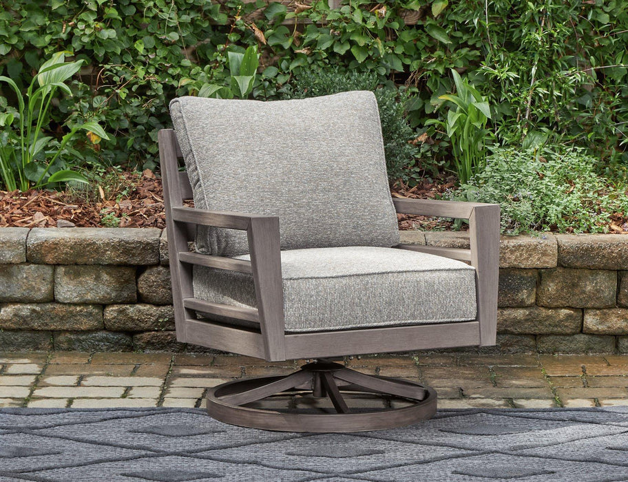 Hillside Barn Outdoor Swivel Lounge with Cushion - Tony’s Furniture Store & Linen (GA) - Multi Location
