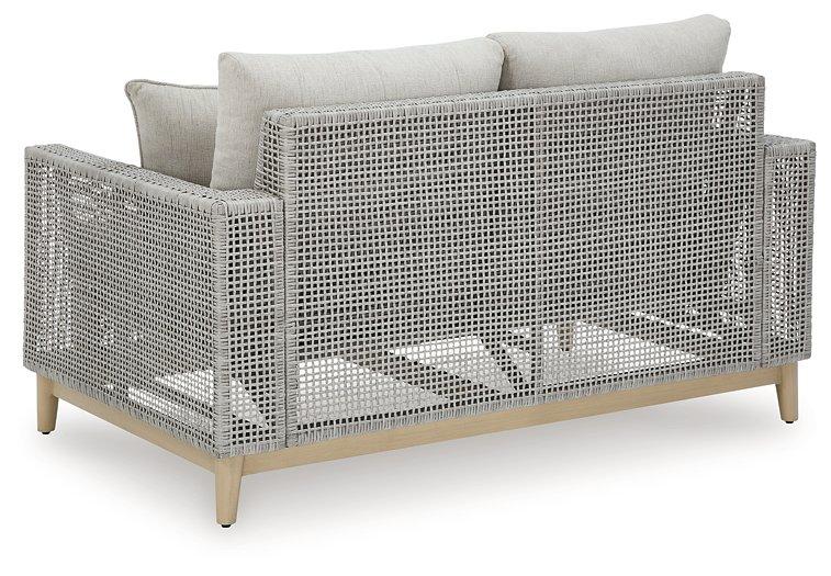 Seton Creek Outdoor Loveseat with Cushion - Tony’s Furniture Store & Linen (GA) - Multi Location