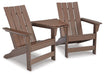 Emmeline Outdoor Adirondack Chairs with Tete-A-Tete Connector - Tony’s Furniture Store & Linen (GA) - Multi Location