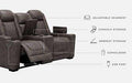 HyllMont Power Reclining Loveseat with Console - Tony’s Furniture Store & Linen (GA) - Multi Location