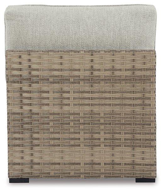 Calworth Outdoor Armless Chair with Cushion (Set of 2) - Tony’s Furniture Store & Linen (GA) - Multi Location