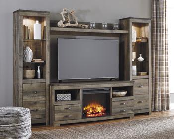 Trinell 4-Piece Entertainment Center with Electric Fireplace - Tony’s Furniture Store & Linen (GA) - Multi Location