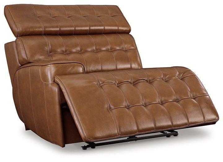Temmpton Dual Power Leather Reclining Modular Loveseat with Console - Tony’s Furniture Store & Linen (GA) - Multi Location