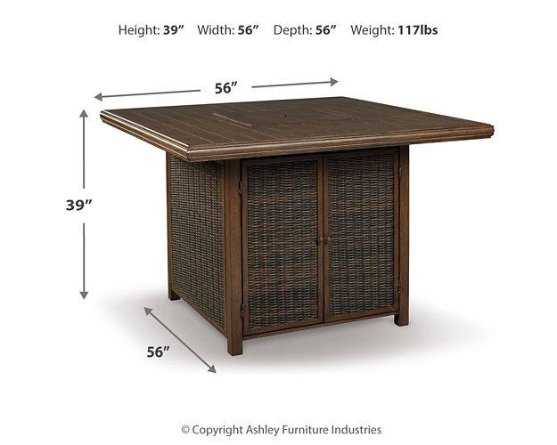 Paradise Trail Outdoor Counter Height Dining Table with 4 Barstools - Tony’s Furniture Store & Linen (GA) - Multi Location