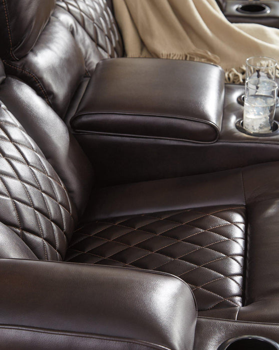 Warnerton Power Reclining Loveseat with Console - Tony’s Furniture Store & Linen (GA) - Multi Location