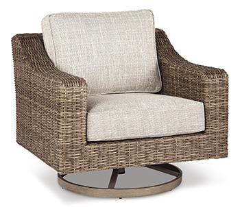 Beachcroft Outdoor Swivel Lounge with Cushion - Tony’s Furniture Store & Linen (GA) - Multi Location