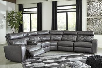 Samperstone Power Reclining Sectional - Tony’s Furniture Store & Linen (GA) - Multi Location