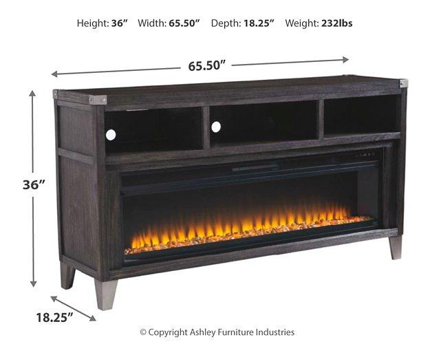 Todoe 65" TV Stand with Electric Fireplace - Tony’s Furniture Store & Linen (GA) - Multi Location
