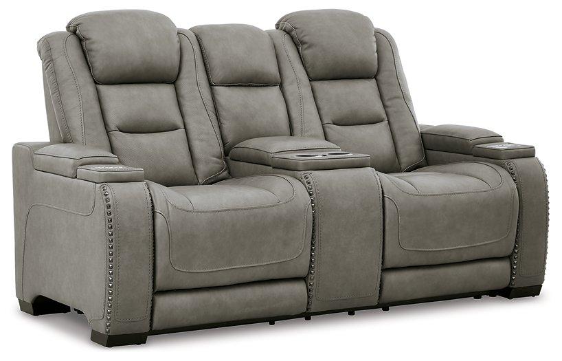 The Man-Den Power Reclining Loveseat with Console - Tony’s Furniture Store & Linen (GA) - Multi Location