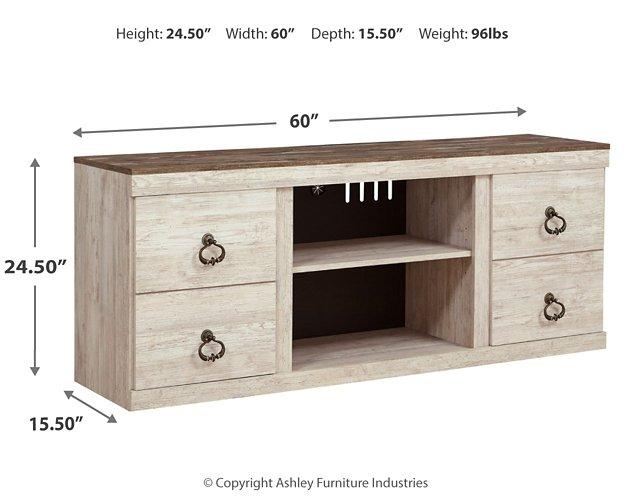 Willowton TV Stand with Electric Fireplace - Tony’s Furniture Store & Linen (GA) - Multi Location