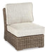 Beachcroft Outdoor Armless Chair with Cushion - Tony’s Furniture Store & Linen (GA) - Multi Location