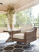 Beachcroft Outdoor Swivel Lounge with Cushion - Tony’s Furniture Store & Linen (GA) - Multi Location