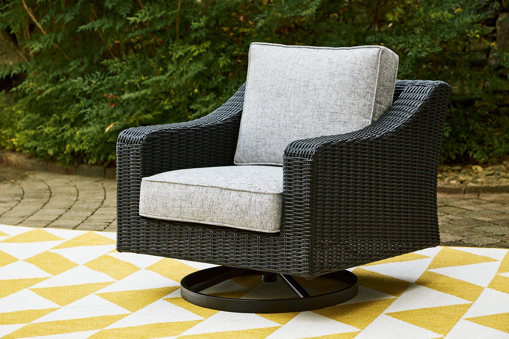 Beachcroft Outdoor Swivel Lounge with Cushion - Tony’s Furniture Store & Linen (GA) - Multi Location
