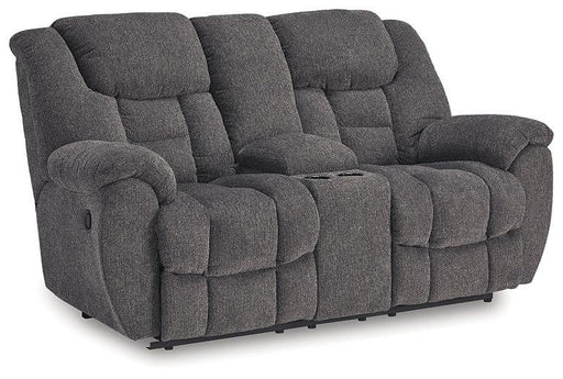 Foreside Reclining Loveseat with Console - Tony’s Furniture Store & Linen (GA) - Multi Location