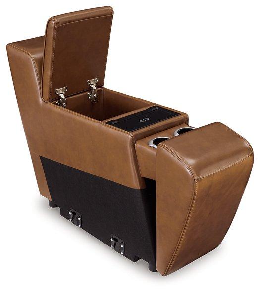 Temmpton Dual Power Leather Reclining Modular Loveseat with Console - Tony’s Furniture Store & Linen (GA) - Multi Location