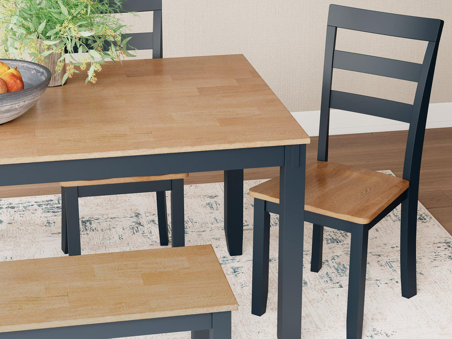 Gesthaven Dining Table with 4 Chairs and Bench (Set of 6) - Tony’s Furniture Store & Linen (GA) - Multi Location